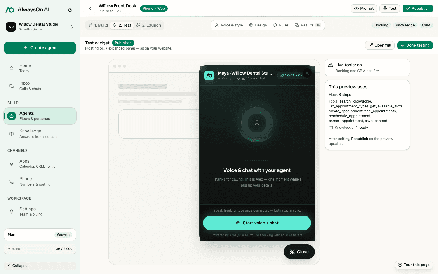 hiify.ai test screen